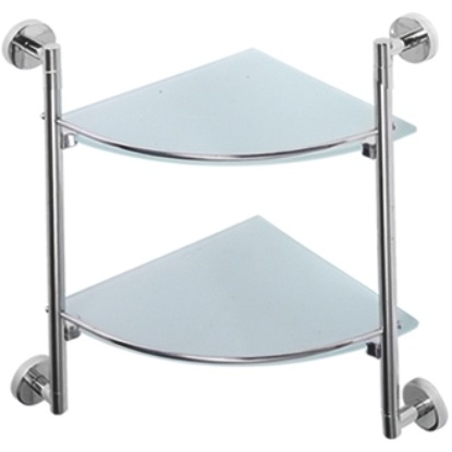 Полка угловая двойная (стекло) Ledeme L1707-2