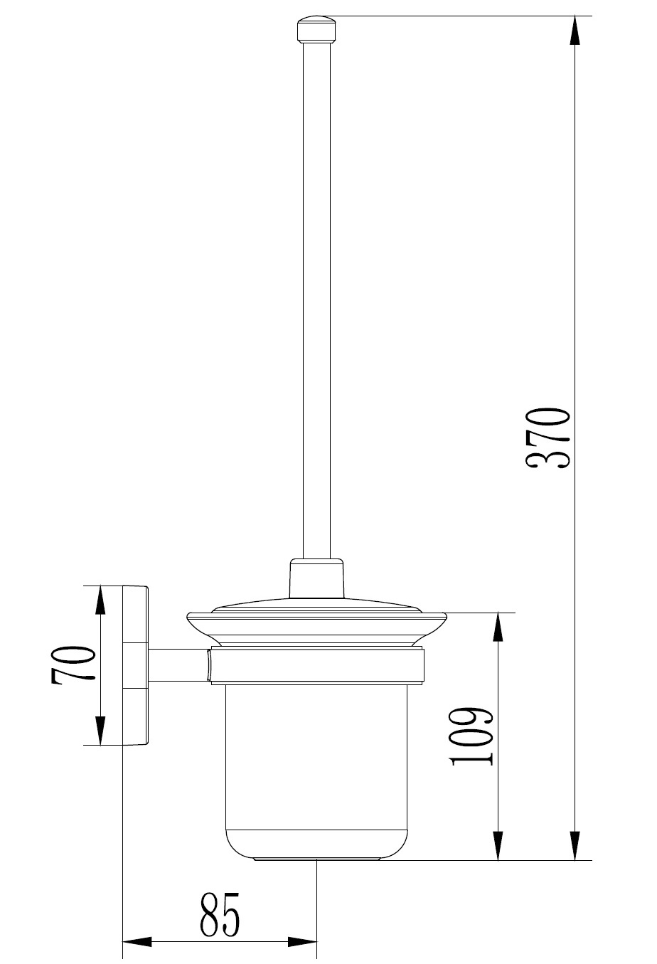 Ершик настенный Ledeme L1910