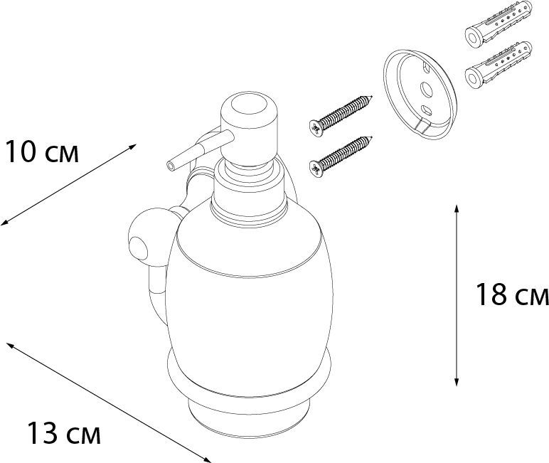 Дозатор жидкого мыла Fixsen Bogema, FX-78512