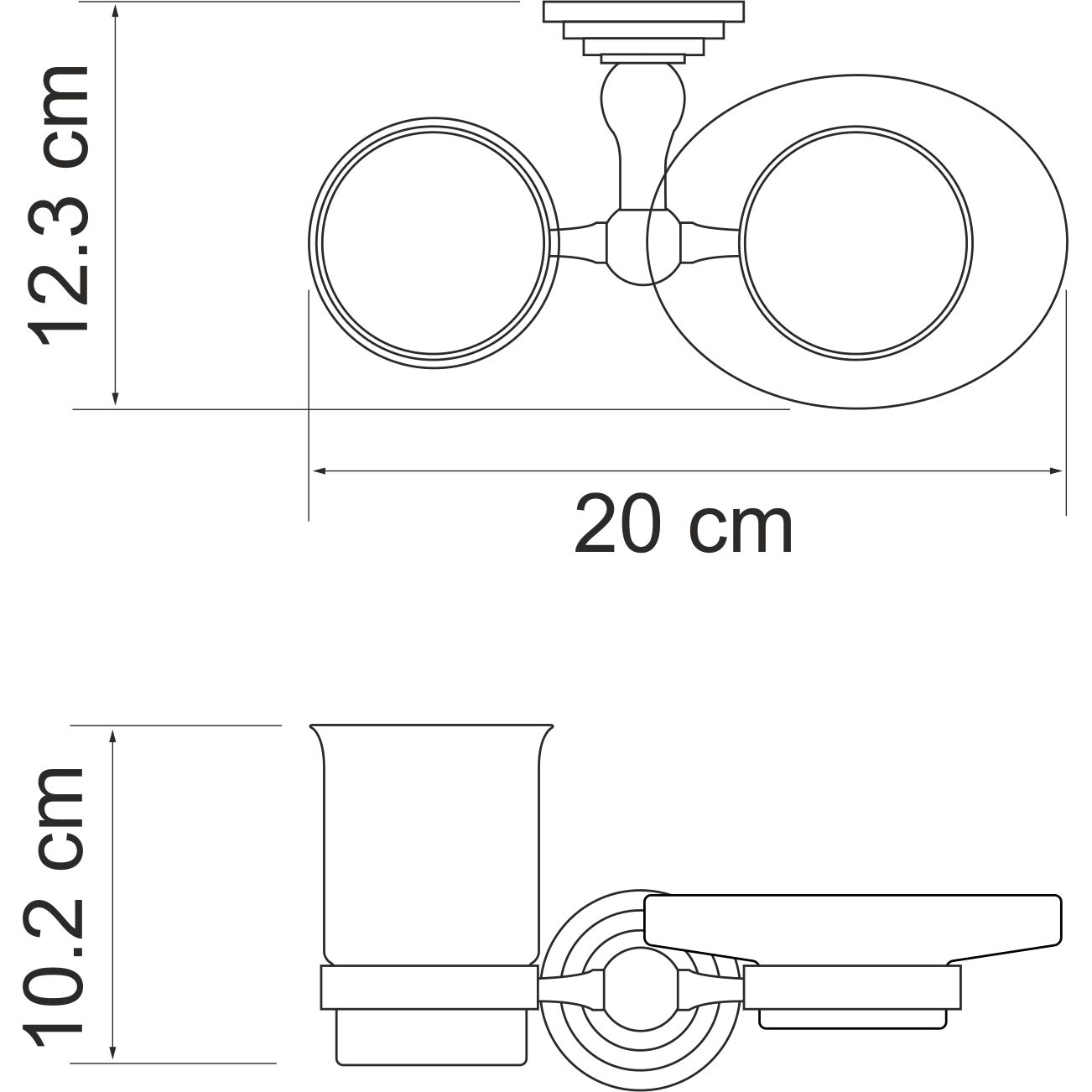 Держатель стакана и мыльницы WasserKRAFT Ammer, K-7026
