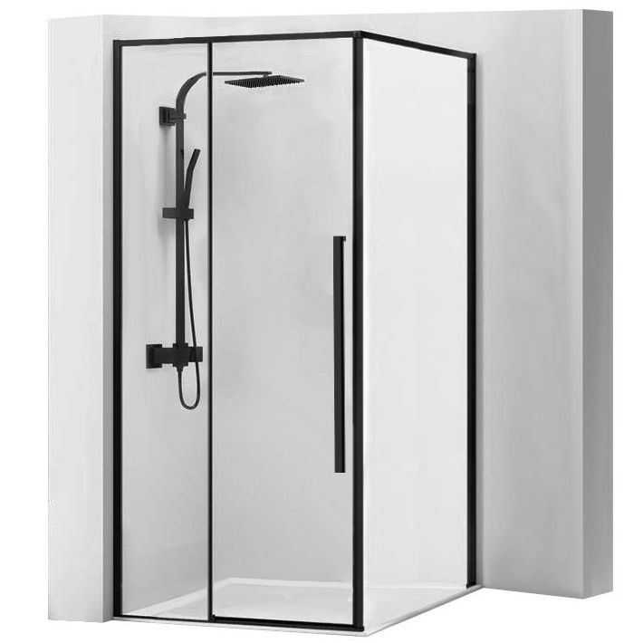 Душевой уголок Rea Solar Black L/R 90x90, REA-K6412