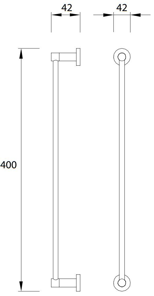 Вешалка для полотенца 40 см Omnires Modern, MP60214CR