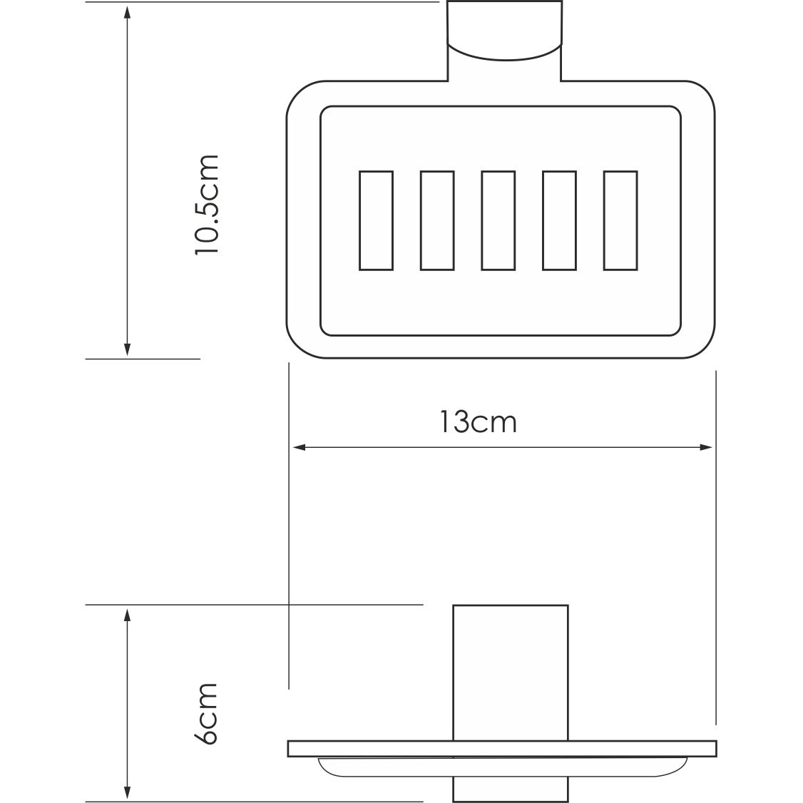 Мыльница решетка WasserKRAFT Leine, K-5069WHITE