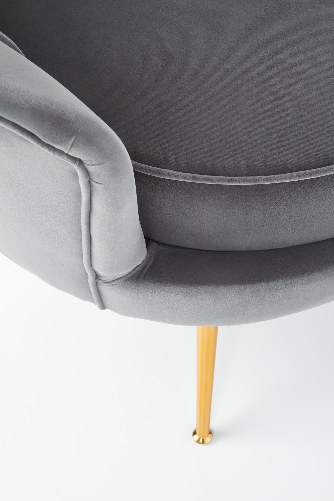 Кресло Halmar Amorinito серый/золотой, V-CH-AMORINITO-FOT-POPIEL