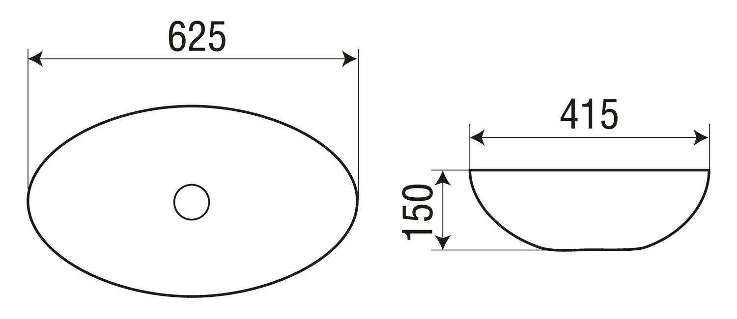 Раковина накладная WeltWasser ELBACH 3077 62.5x41.5