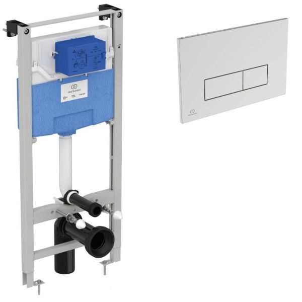 Инсталляция Ideal Standard Prosys Frame 120 M + хром кнопка смыва, R020467+R0121AA