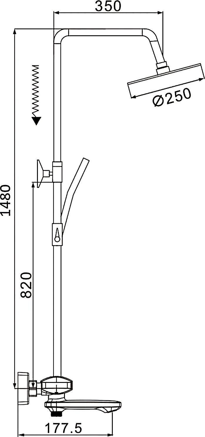 Душевая система Rose, R3996T