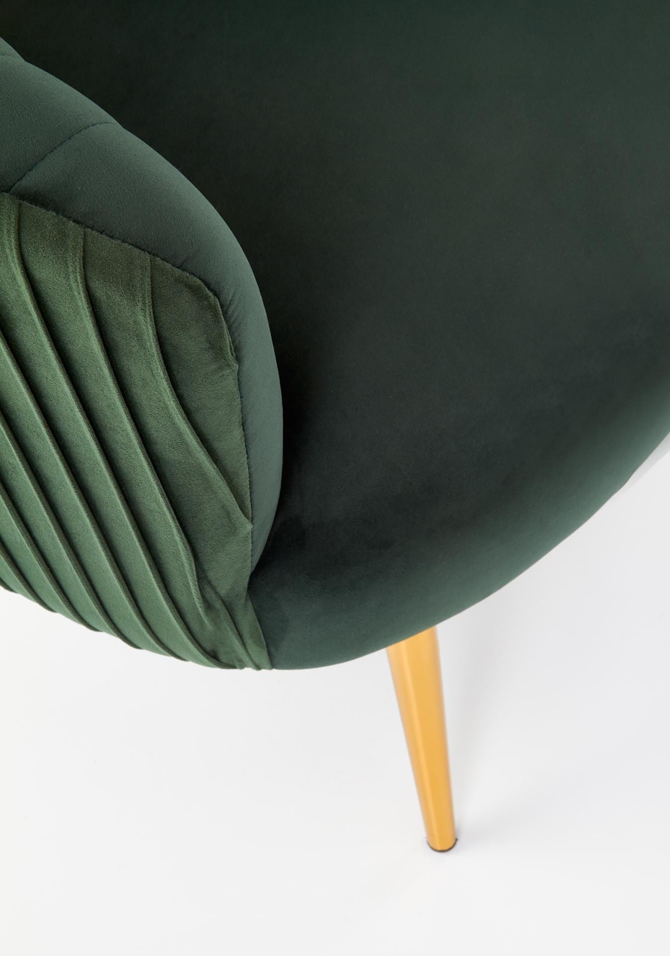 Кресло Halmar Crown темно-зеленый/золотой, V-CH-CROWN-FOT-C.ZIELONY