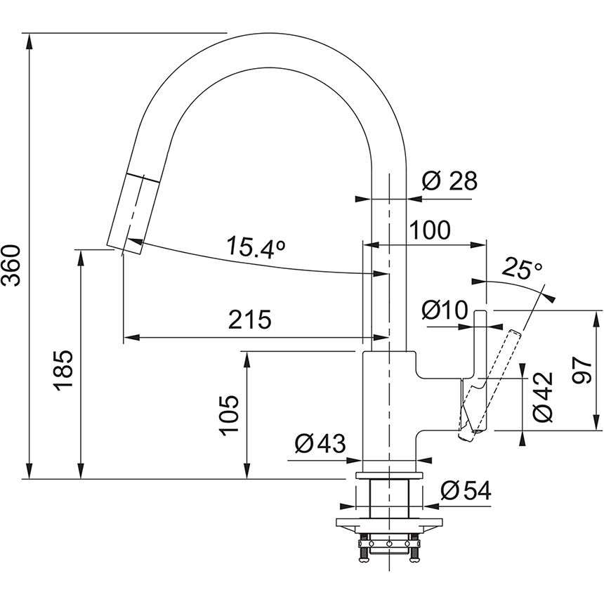 Смеситель Franke Linea, 115.0626.053