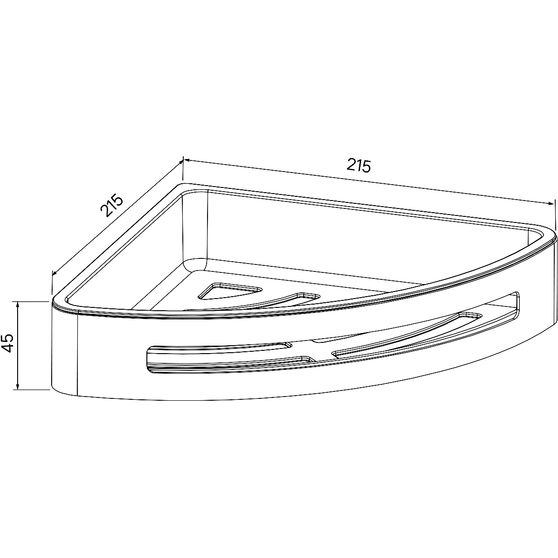 Полка угловая, нержавеющая сталь, Iddis, SHE11SBi44