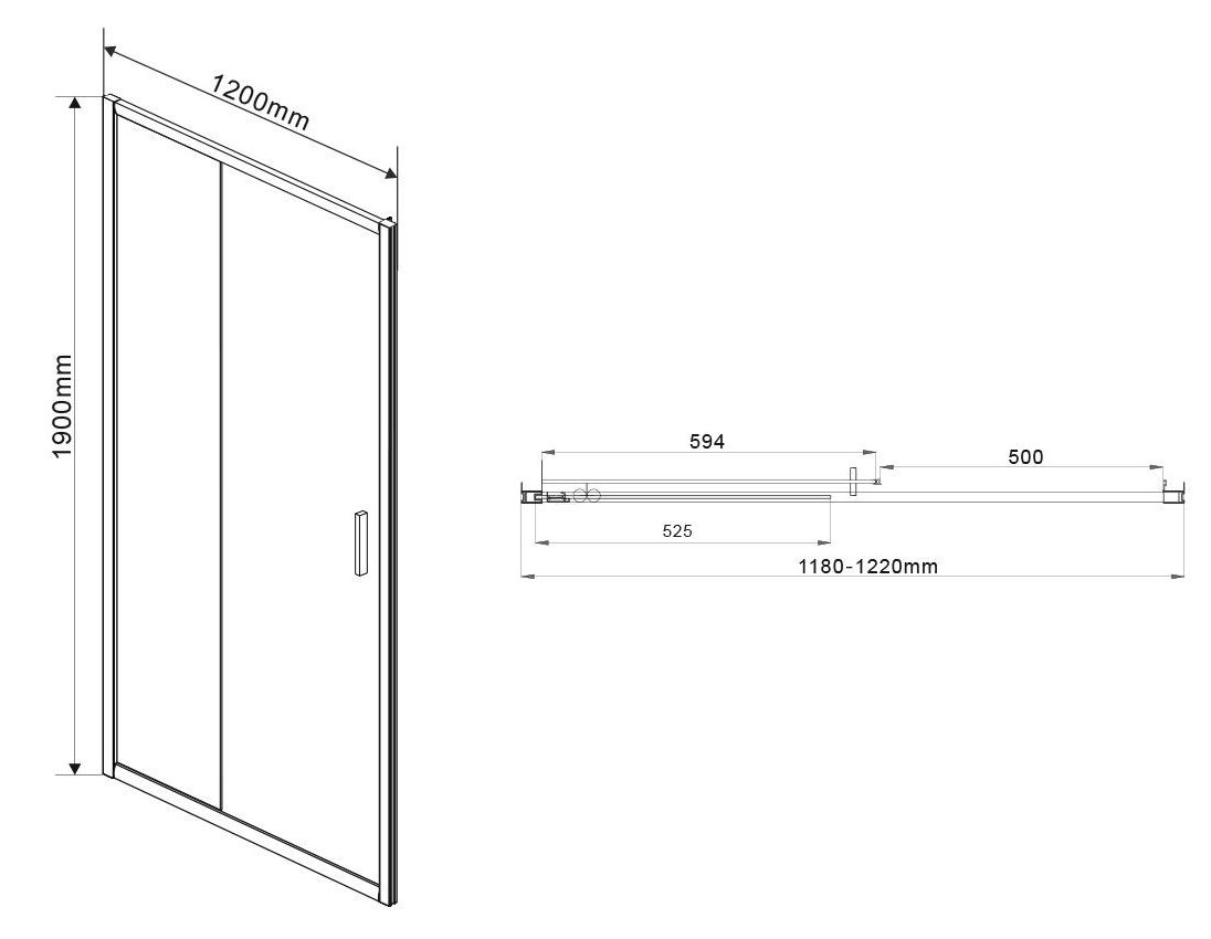 Душевая дверь Vincea Garda 120, VDS-1G120CGB
