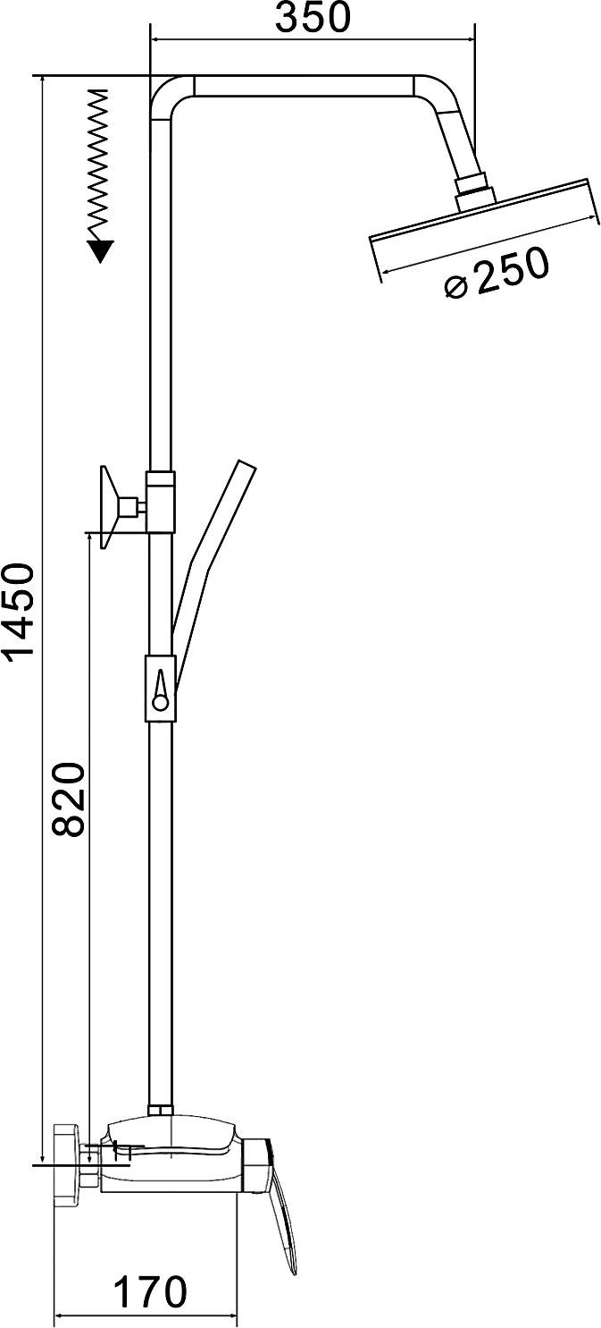 Душевая система Rose, R1136H