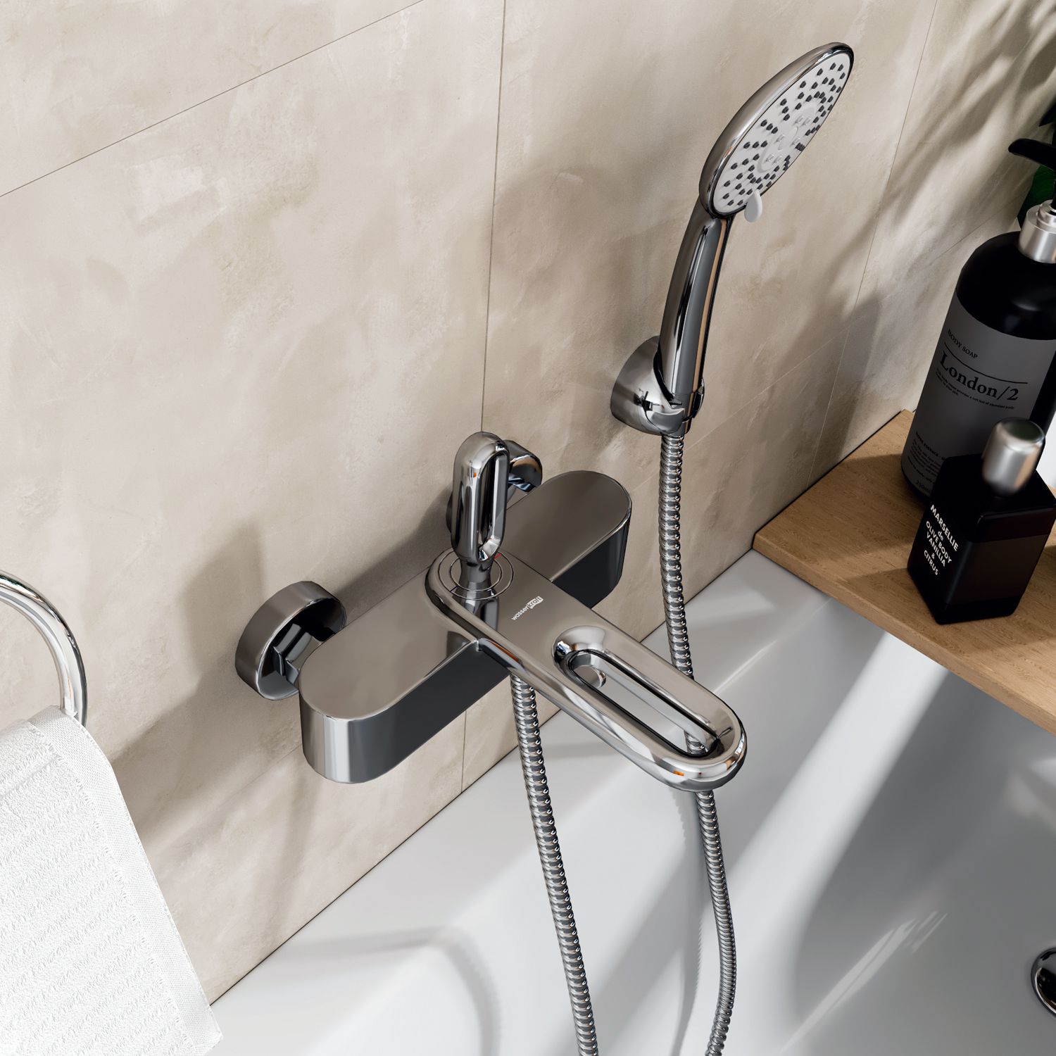 Смеситель для ванны с коротким изливом WasserKRAFT Kammel, 1801