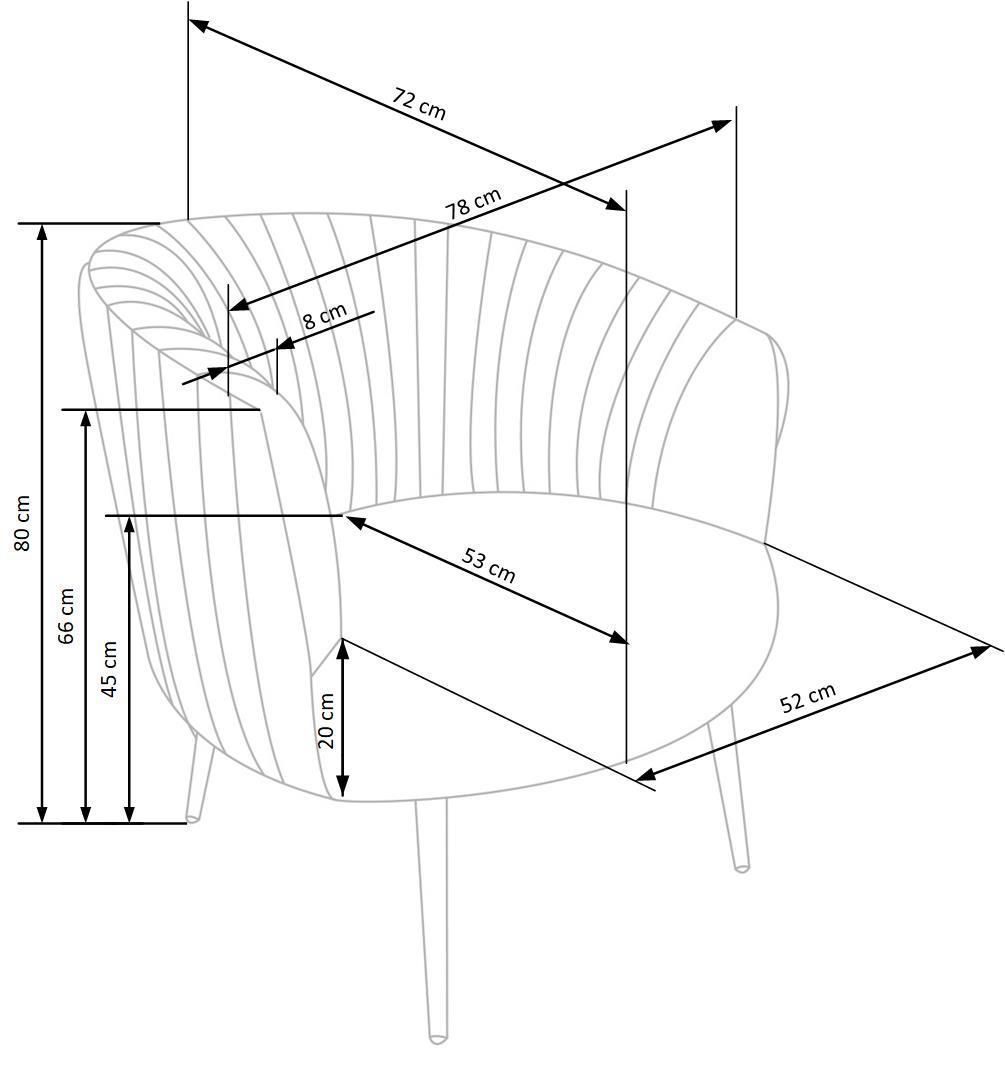 Кресло Halmar Crown темно-зеленый/золотой, V-CH-CROWN-FOT-C.ZIELONY