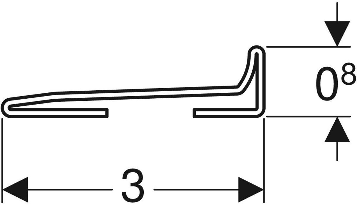 Профиль сбора воды для душевого элемента Geberit 150 см, 154.341.FW.1
