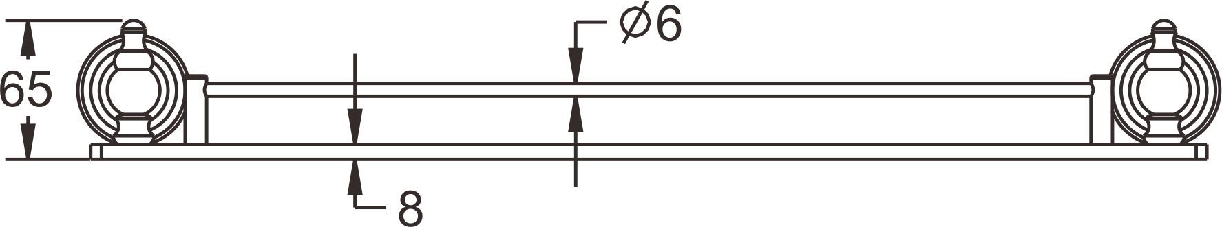Полка стеклянная 1-ярусная Rose, RG1119Q