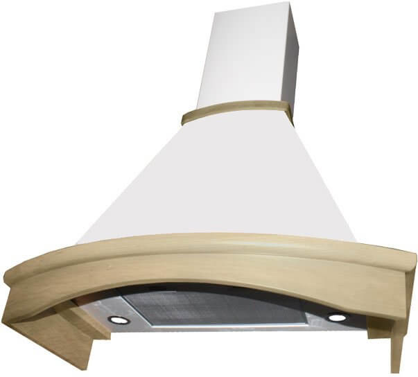 Кухонная вытяжка Elikor РОТОНДА 90П-650-П3Д (бежевый/дуб неокрашенный), 941556