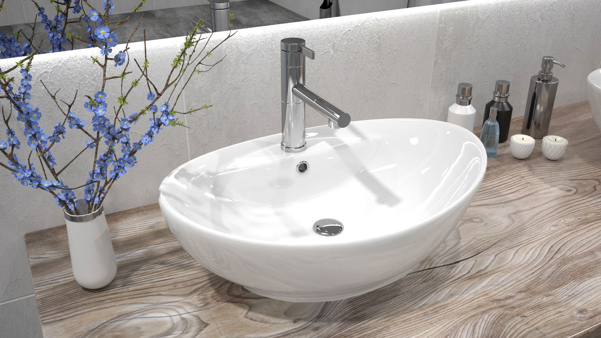 Умывальник Rea Cindy 58.5x39, REA-U0155