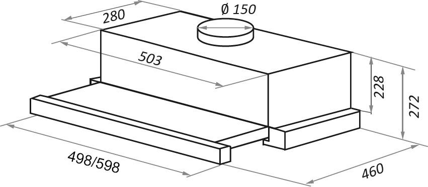 Кухонная вытяжка Maunfeld TS Touch 50 белый