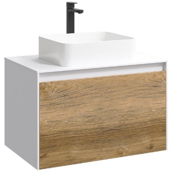 Корпус тумбы с умывальником Aqwella 5 Stars Mobi 80, цвет белый