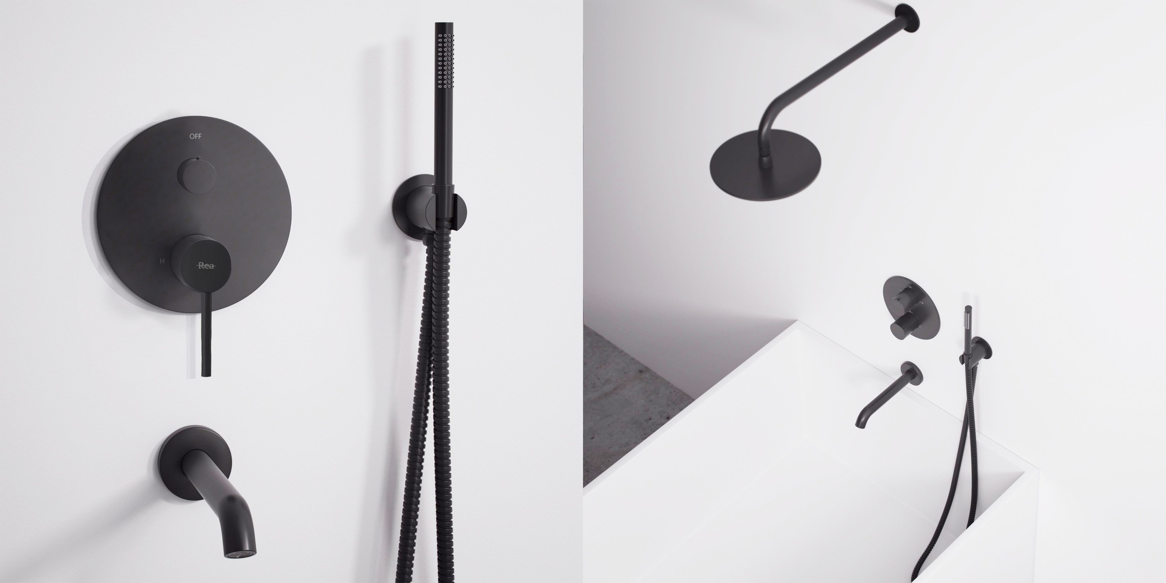 Душевая система Rea Lungo Black, REA-P4112