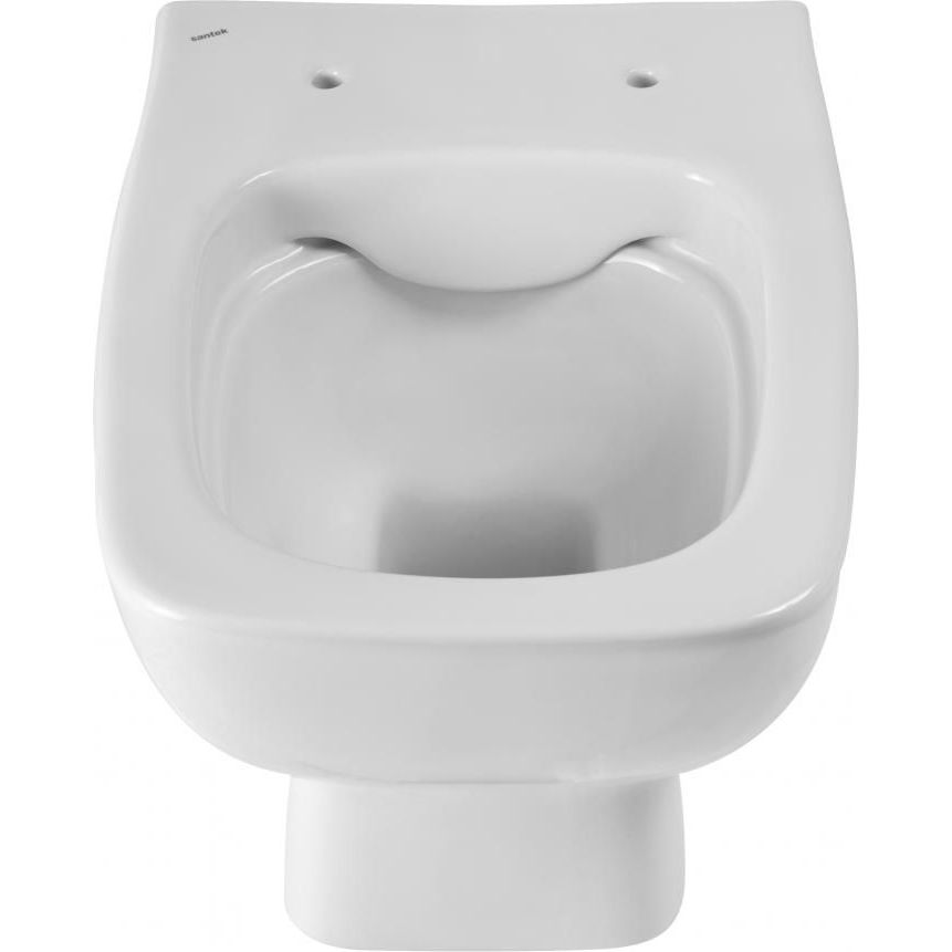 ПЭК Santek Нео Rimless, кнопка смыва хром, тонкое сиденье дюропласт Soft Close, 1.WH50.1.572