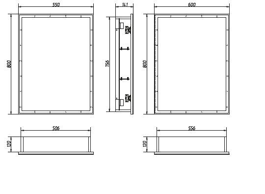 Зеркало-шкаф Континент Allure Led 55x80, 60x80