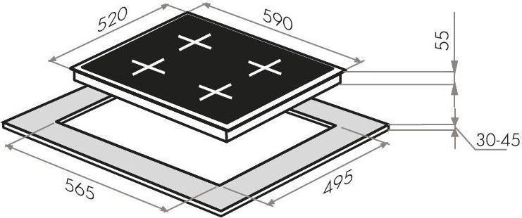 Индукционная варочная панель Maunfeld EVI.594-FL2-BK