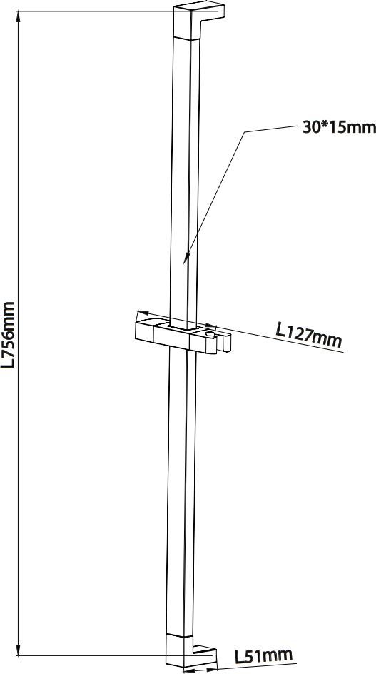 Штанга для душа Omnires, DR08CR