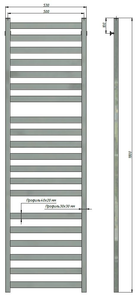 Полотенцесушитель Stinox Verona Luxe 50x180