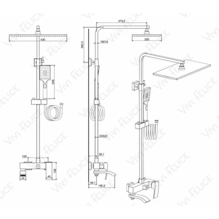 Душевая система Vivi Felice 2060