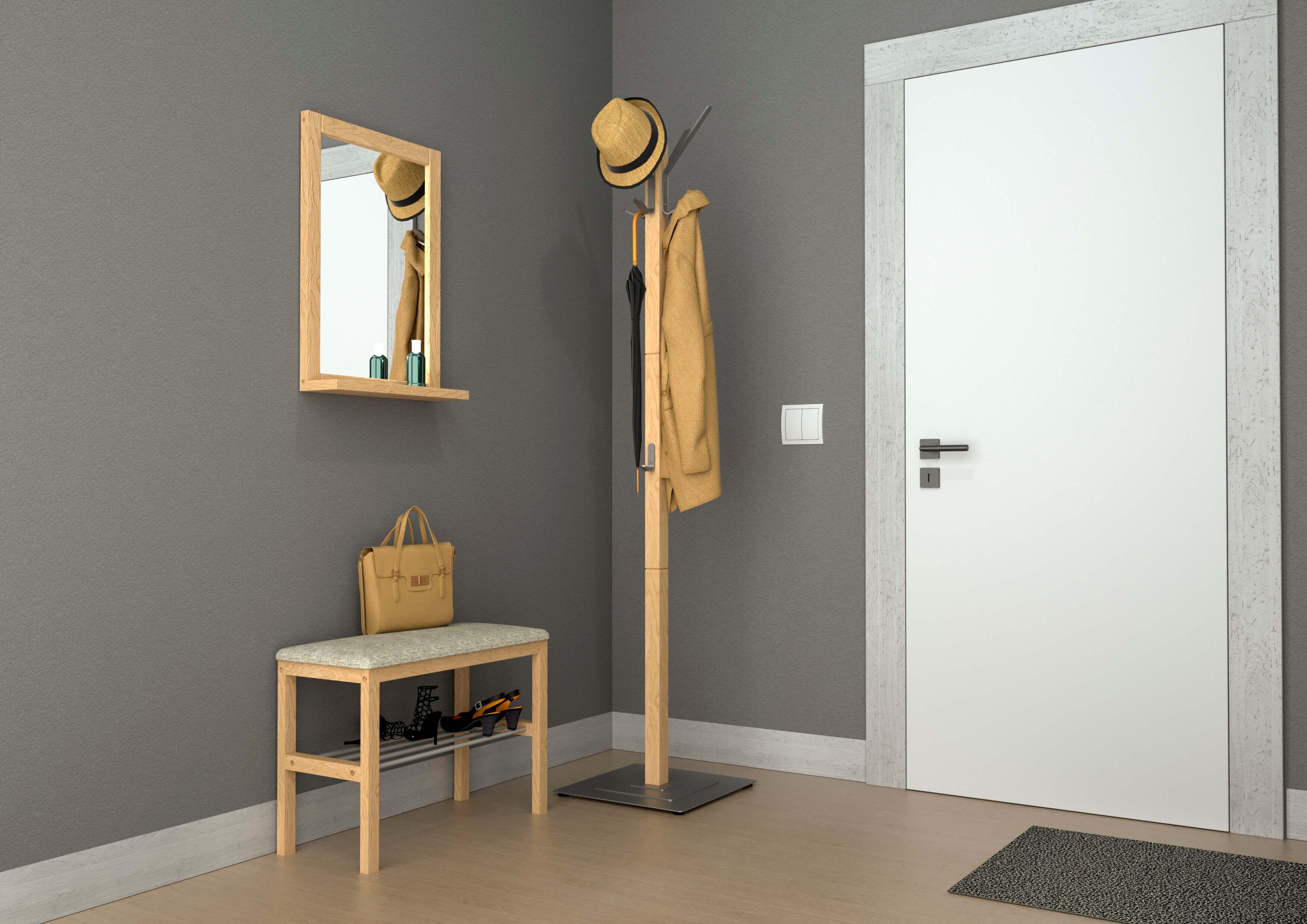 Вешалка Sheffilton Альберо SHT-WH4 прозрачный лак/алюм.мет, 985631