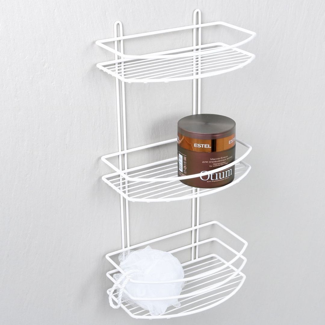 Полка овальная трехэтажная Fixsen, FX-720W-3