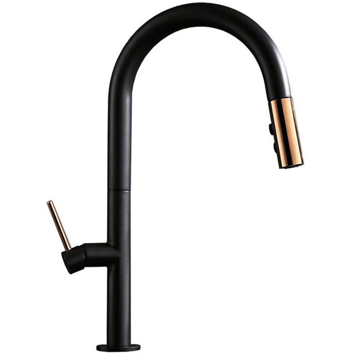 Смеситель для кухни Rea Apollo Black/Rose Gold, REA-B9600