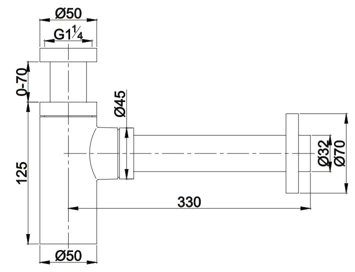 Сифон для умывальника черный Omnires, A186BL