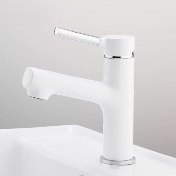 Смеситель для раковины белый/хром Frap F1044-8