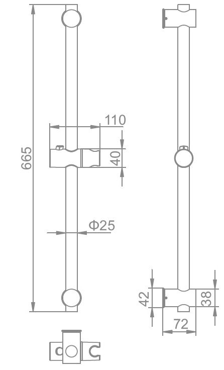Душевая стойка из нержавеющей стали Ledeme L78001-3