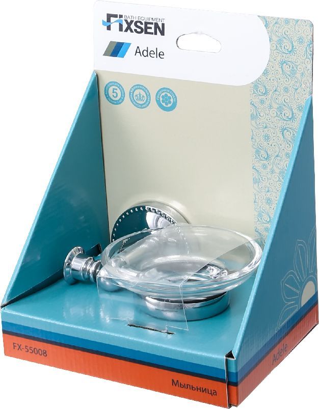 Мыльница стекло Fixsen Adele, FX-55008