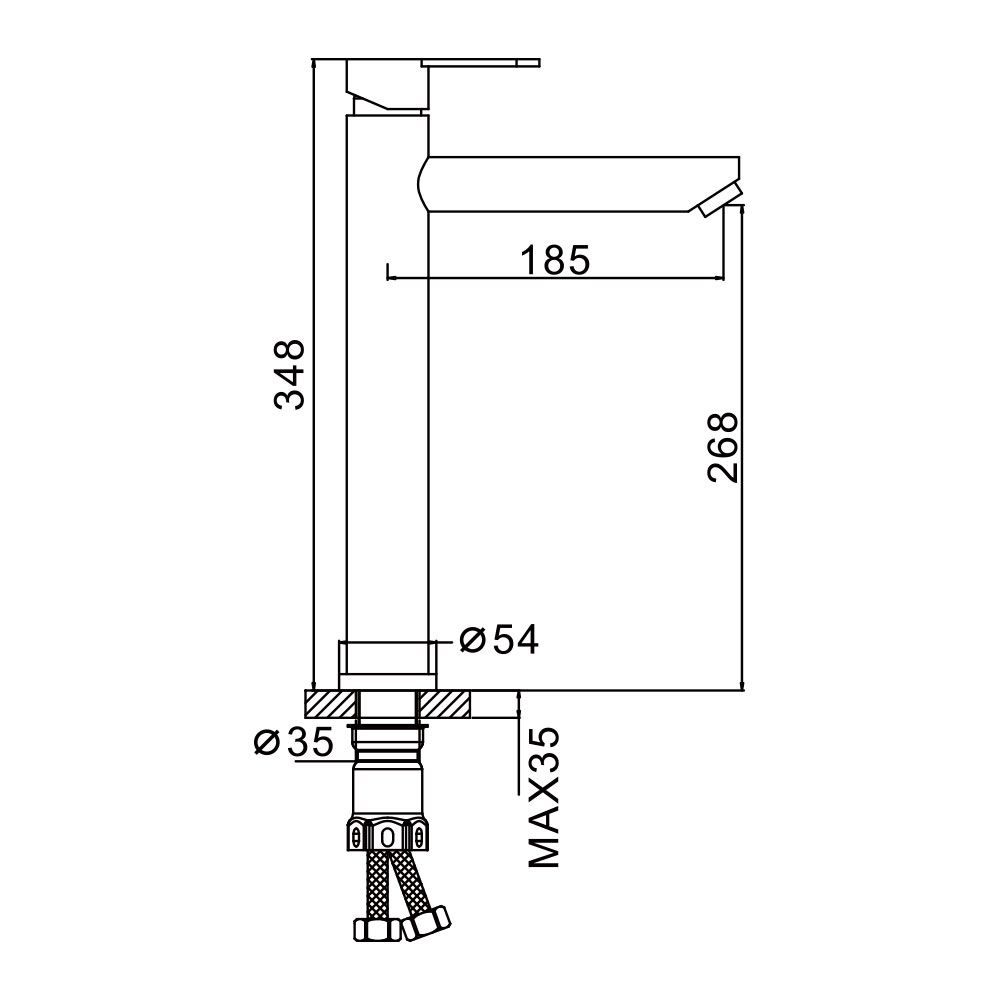 Смеситель для раковины высокий Frap F10801-62
