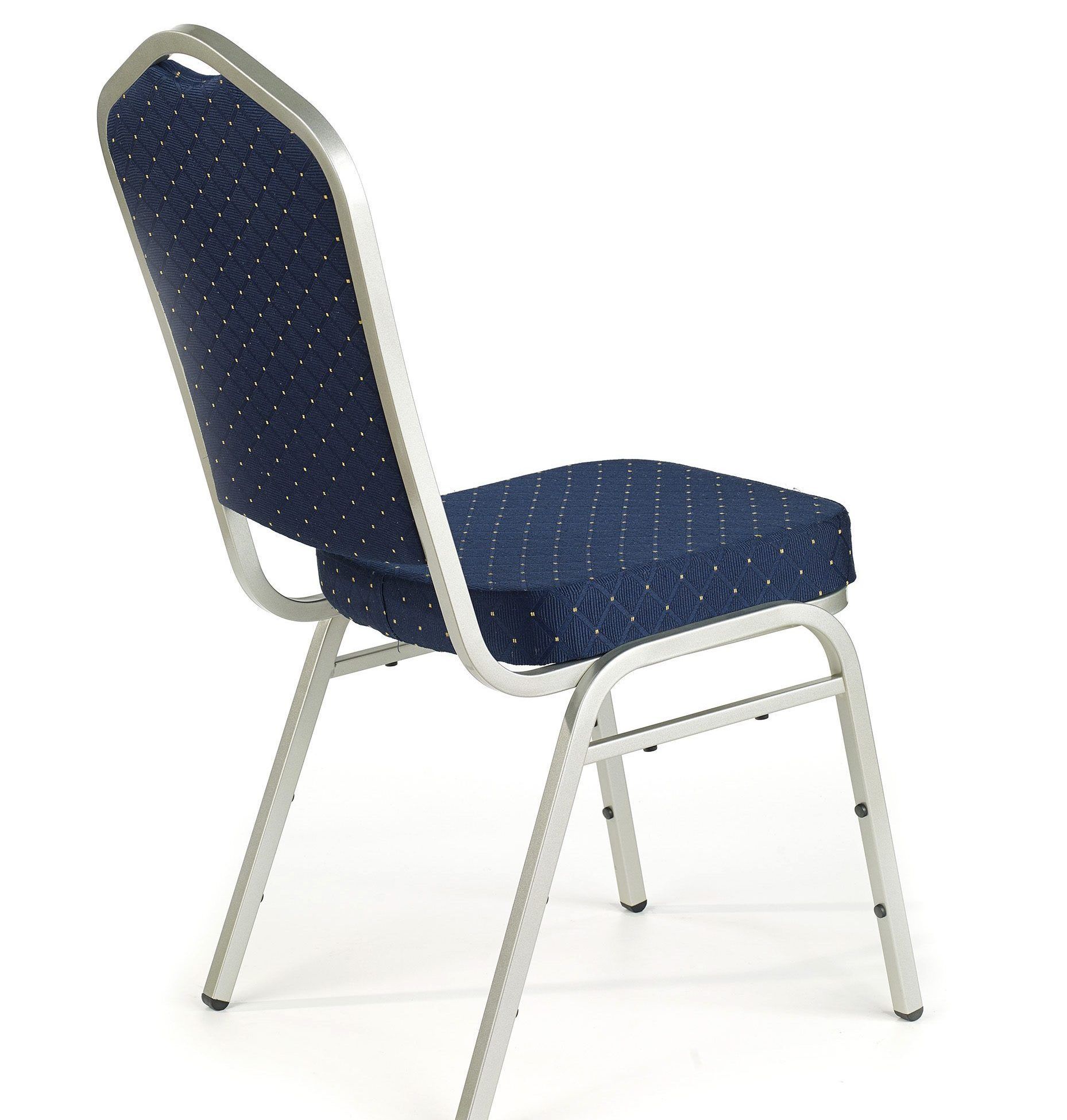 Стул кухонный Halmar K66 серебристо-cиний, V-CH-K/66S-KR-NIEBIESKI