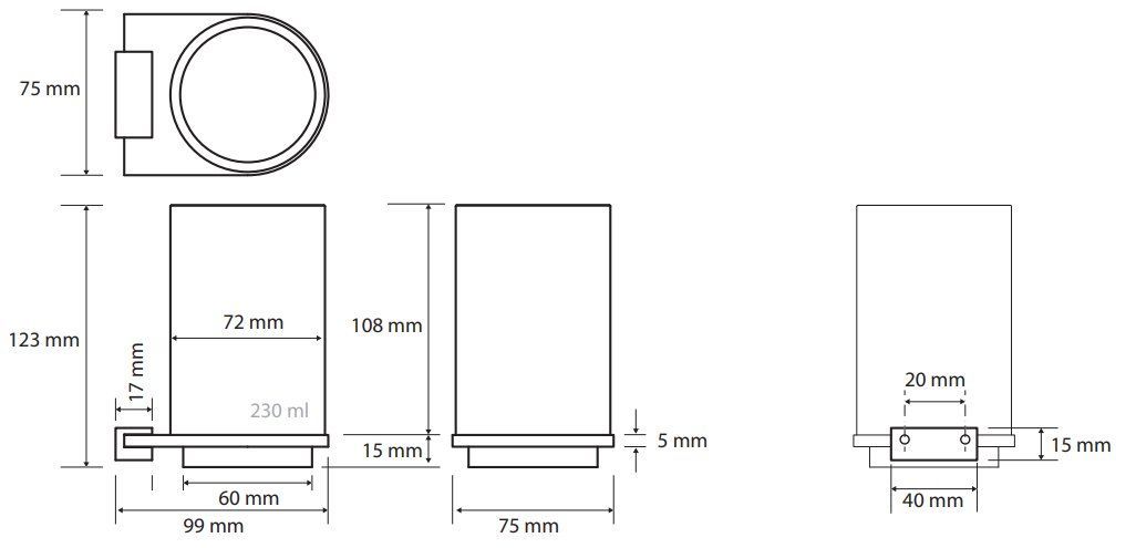 Держатель зубных щеток Bemeta Galla, 108110010