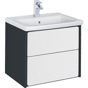 Модуль для раковины Roca Ronda 80 белый глянец/антрацит, ZRU9302965