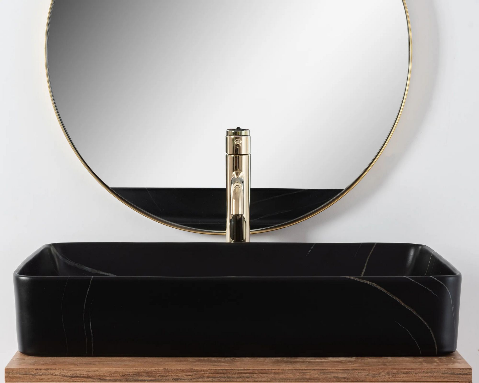 Умывальник Rea Denis Black Stone Matt 61.5x35, REA-U6510