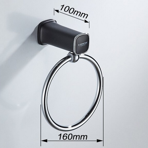 Набор из 6 аксессуаров (черный/хром) Ledeme L30200B-6