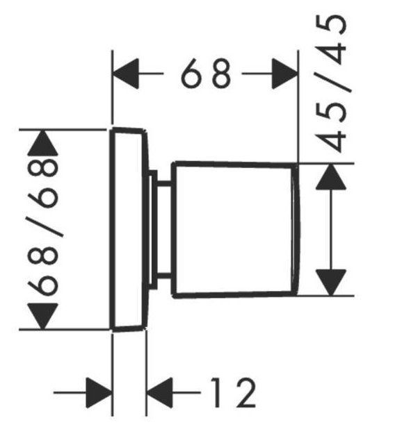 Внешняя часть переключающего вентиля Hansgrohe PuraVida CM, 15978400