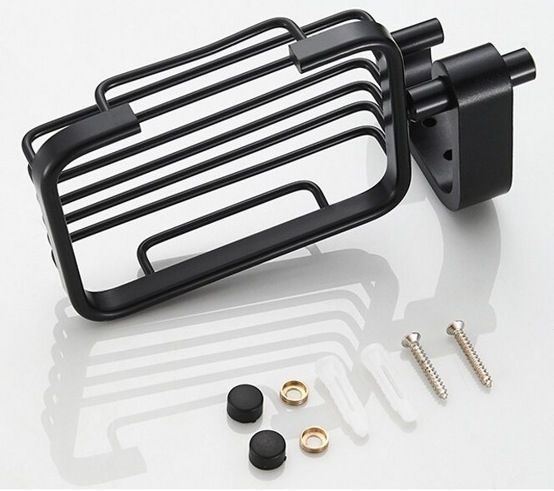 Металлическая мыльница настенная глубокая (черный) Ledeme L5502-1