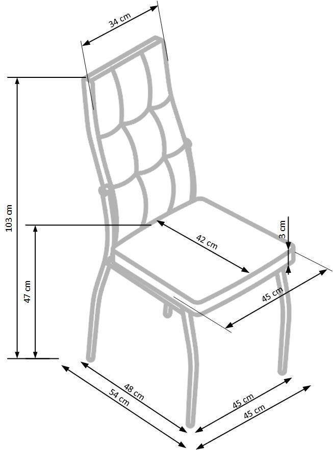 Стул кухонный Halmar K333 темно-серый/светло-серый, V-CH-K/333-KR