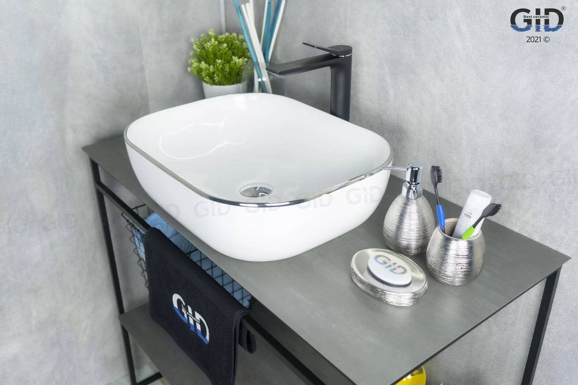 Умывальник Gid D1302H011 50x40, 53305