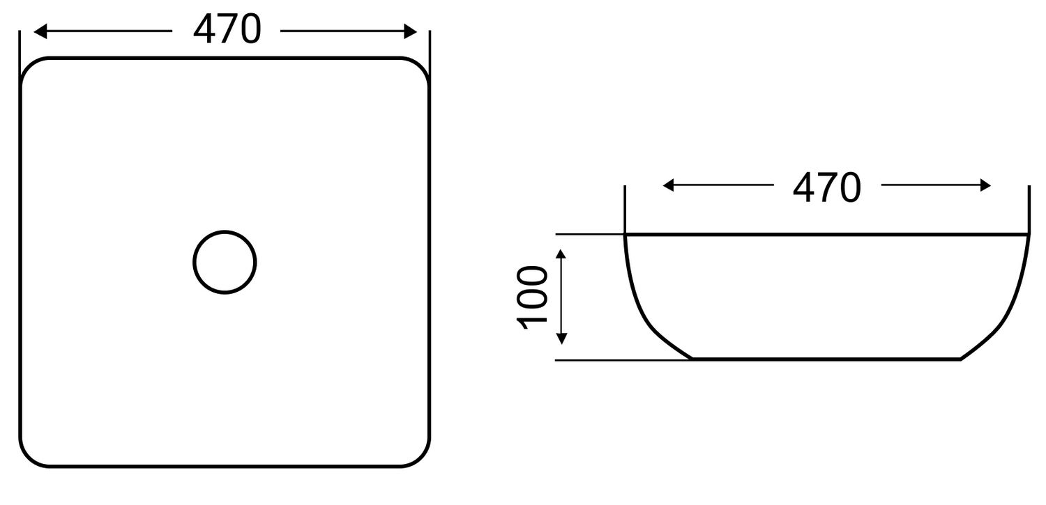 Раковина накладная WeltWasser  ELBACH 21833 47x47