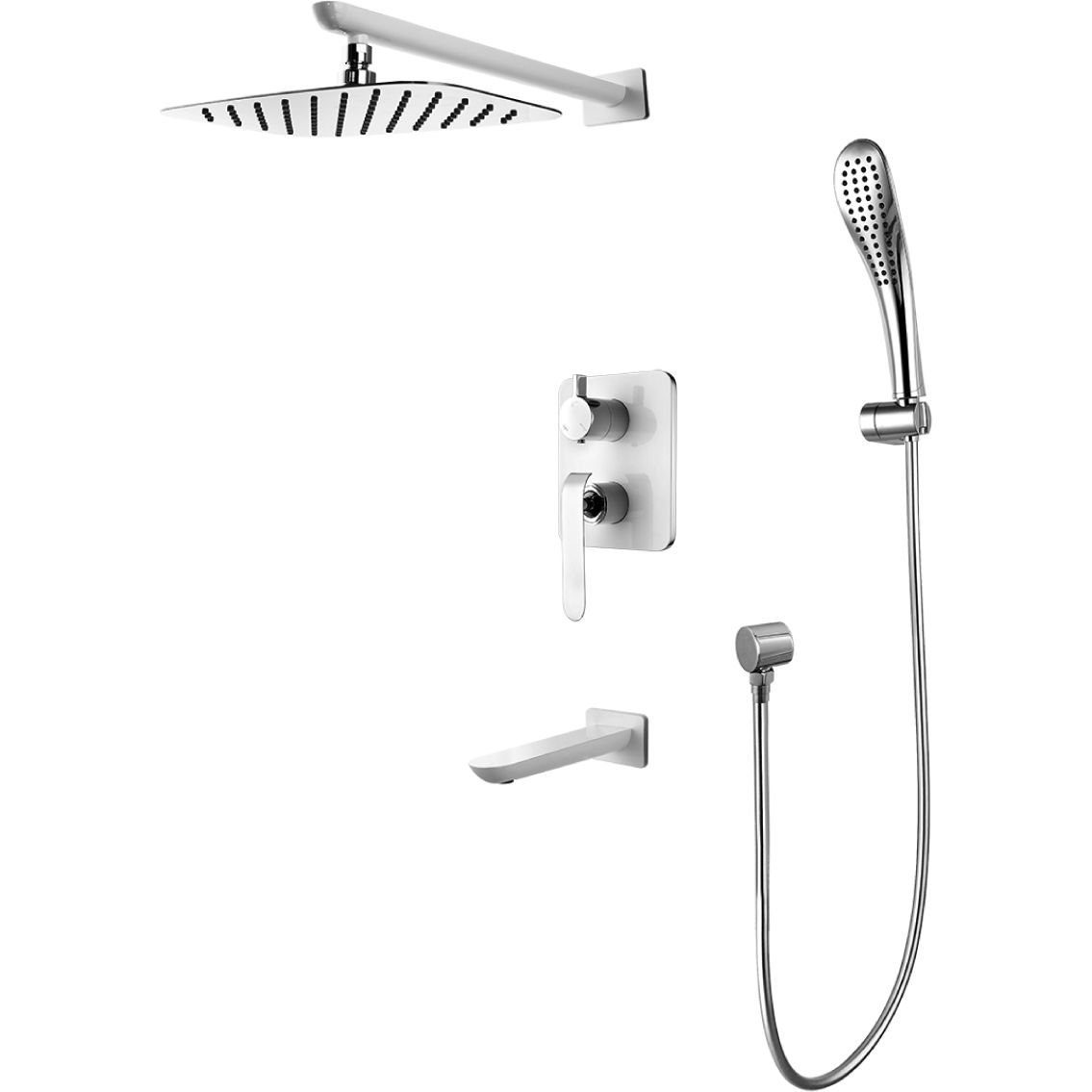 Смеситель для ванны и душа встраиваемый с дополнительной 1-функциональной лейкой Lemark Melange, LM4922CW